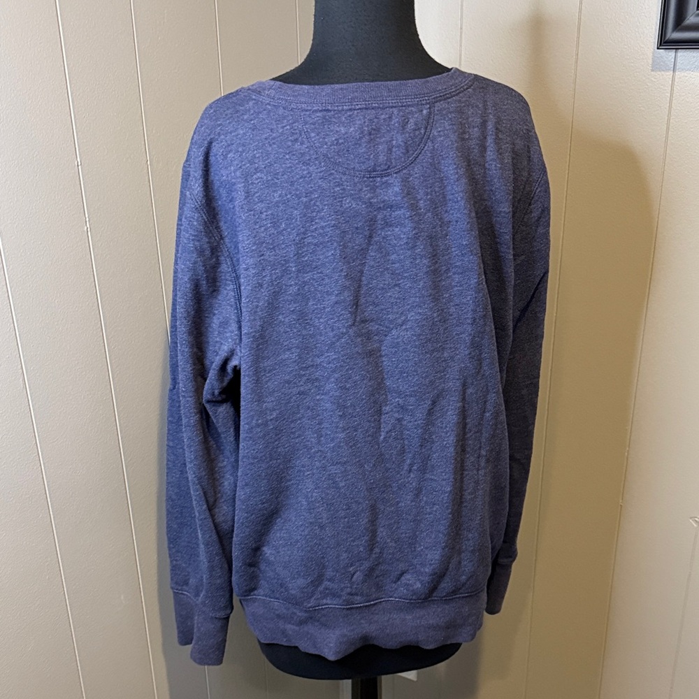 B14 Tek Gear Women's XL Heathered Blue Scoop Neck Sweater - Picture 4 of 4